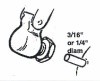 wiper arm chromium, slot end